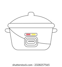 Electric Rice Cooker illustration vector design on White Background