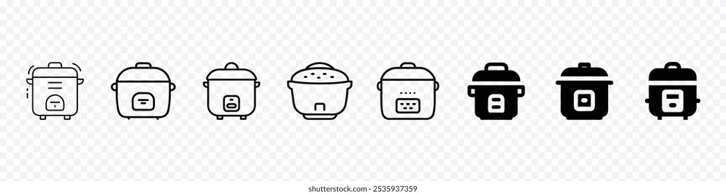 Electric rice cooker line icon. Rice cooker icon, Rice cooker icon