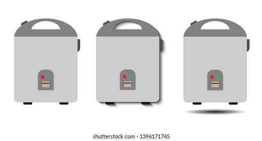 Elektrischer Reiskocher Vektorillustration Symbol auf weißem Hintergrund einzeln.  EPS10