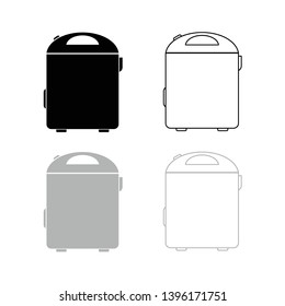 Electric rice cooker vector icon white background isolated. EPS 10