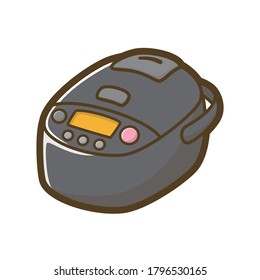 Electric rice cooker vector illustration.