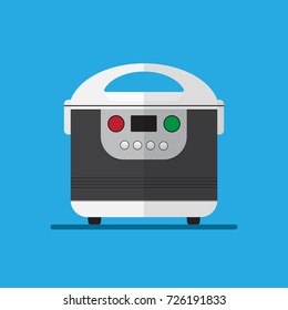 Electric rice cooker vector illustration.