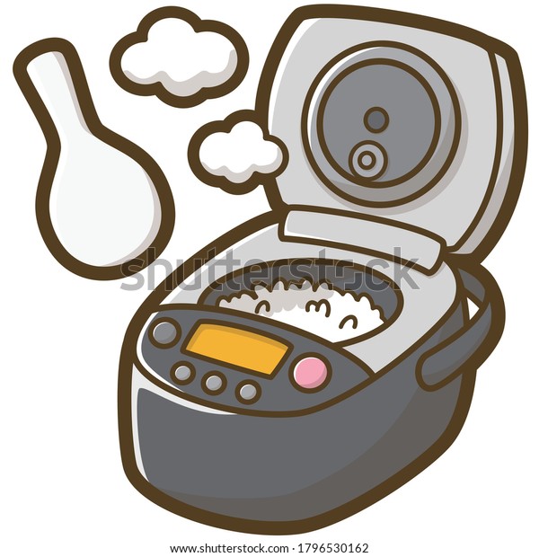 Electric Rice Cooker Vector Illustration Freshly Stock Vector (Royalty