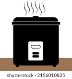 Electric Rice Cooker Vector Isolated Stock Vector