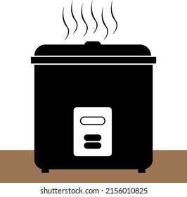 Electric Rice Cooker Vector Isolated Stock Vector