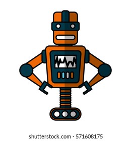 electric robot avatar character vector illustration design