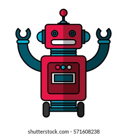 electric robot avatar character vector illustration design