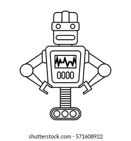 electric robot avatar character vector illustration design
