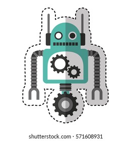 electric robot avatar character vector illustration design