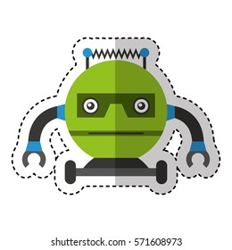 electric robot avatar character vector illustration design
