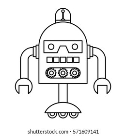 electric robot avatar character vector illustration design