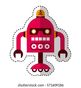 electric robot avatar character vector illustration design