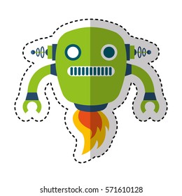 electric robot avatar character vector illustration design