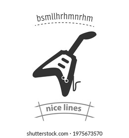 electric rock guitar simple vector icon. electric rock guitar simple vector icon. electric rock guitar simple vector icon. 