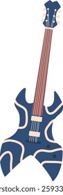 Electric rock guitar vector illustration