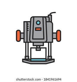 Electric router color line icon. Pictogram for web page, mobile app, promo. UI/UX/GUI design element. Editable stroke.