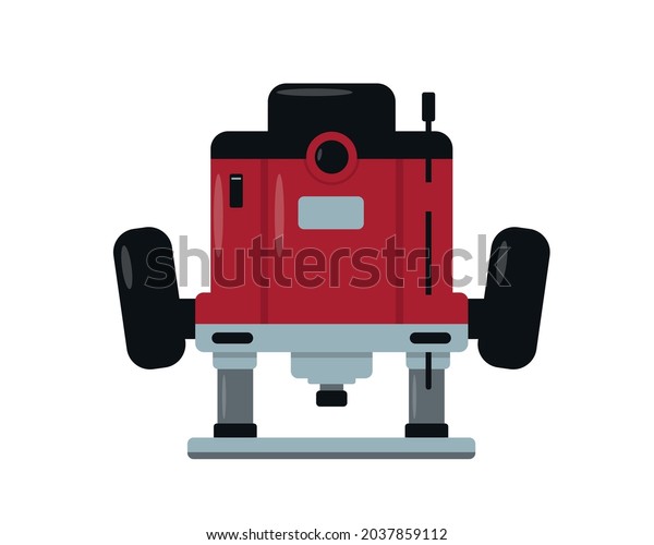 Electric Router Tool Icon Orange Milling Stock Vector (Royalty Free ...