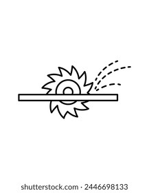 electric saw icon, vector best line icon.