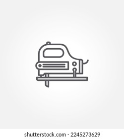 electric saw icon vector illustration logo template for many purpose. Isolated on white background.
