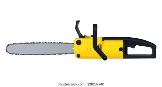 electric saw isolated on a white background