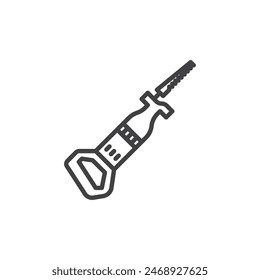 Electric Saw line icon. linear style sign for mobile concept and web design. Cordless Reciprocating Saw outline vector icon. Symbol, logo illustration. Vector graphics