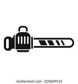 Electric saw machine icon simple vector. Power tool. Drill chain