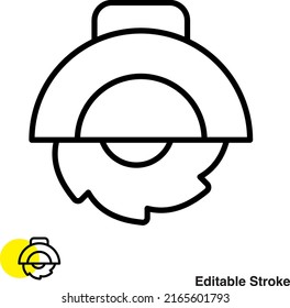 Electric Saw Vector Line Icon