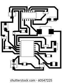 Electric scheme for design use. Vector illustration.