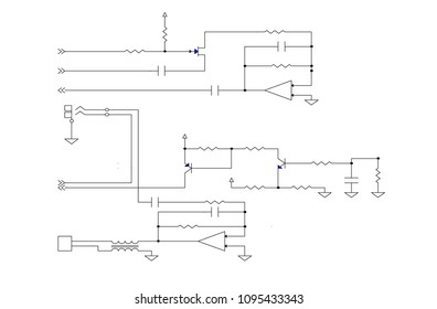 Electric scheme - fantasy technology vector background
