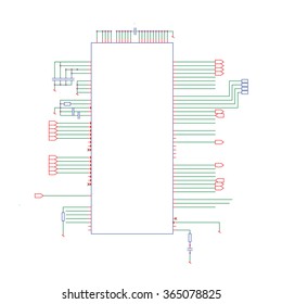 Electric scheme - fantasy technology vector background