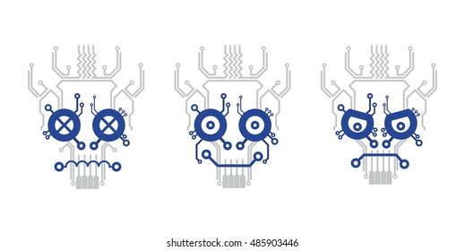 electric scheme skull
