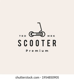 batería de scooter eléctrico hipster vintage logo icono de vectores