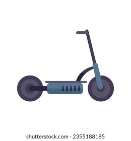 Electric scooter battery icon flat vector. Kick bike. Eco transport isolated