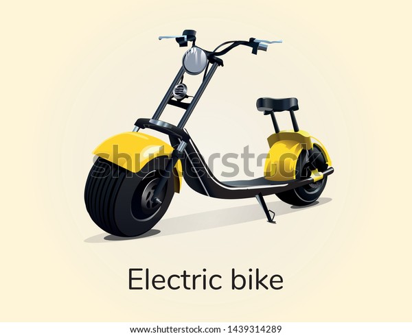 Electric scooter bike for\
city vector
