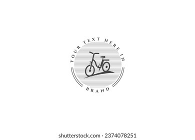 Electric Scooter Bike Cycle  Circle Logo Design | Free editable vector source file.
