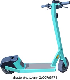 Elétrica scooter azul cor em estilo plano, bicicleta de equilíbrio, transporte ecológico da cidade moderna, ícone de scooter, Isolado projeto ícone de scooter em fundo transparente, ilustração vetorial