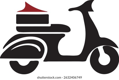 Electric Scooter Delivery Service Icon