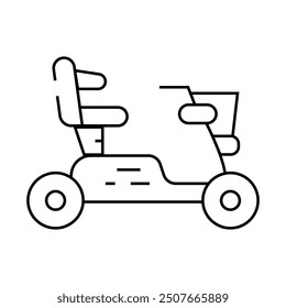 electric scooter for disabled people line icon vector. electric scooter for disabled people sign. isolated contour symbol black illustration