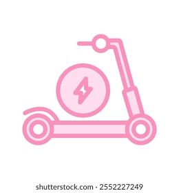 Electric Scooter duotone line icon , vector, pixel perfect, illustrator file