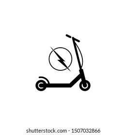 Electric scooter graphic icon. Transportation electric scooter sign isolated on white background. Vector illustration