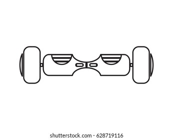 electric scooter, hoverboard, icon, vector illustration eps10