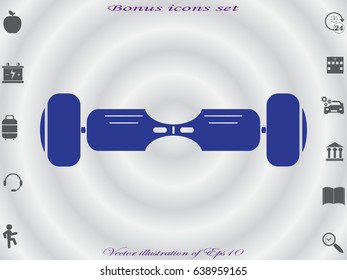 electric scooter, hoverboard, icon, vector illustration eps10