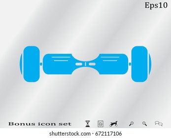electric scooter, hoverboard, icon, vector illustration eps10
