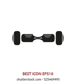electric scooter, hoverboard, vector icon, eps10