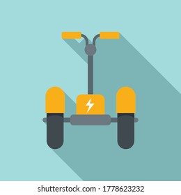 Electric scooter icon. Flat illustration of electric scooter vector icon for web design