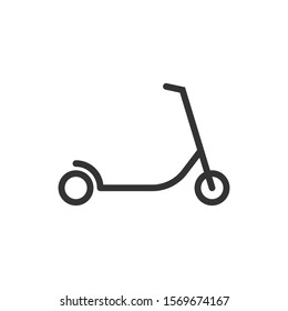 Electric scooter icon in flat style. Bike vector illustration on white isolated background. Transport business concept.