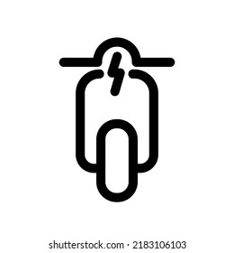Icono de scooter eléctrico, vector de ilustración editable aislado