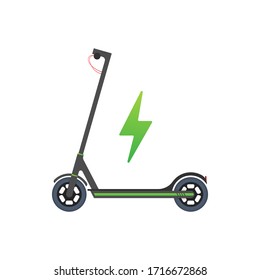 Electric Scooter Icon. Modern lifestyle. Eco transport for city lifestyle. Scooter. Vector stock illustration.