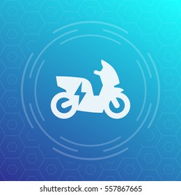 electric scooter icon, pictogram