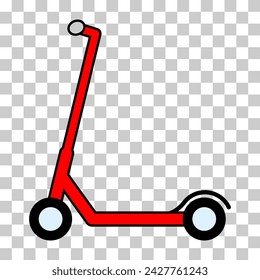 Electric scooter icon, urban flat eco friendly transport, vehicle vector illustration .